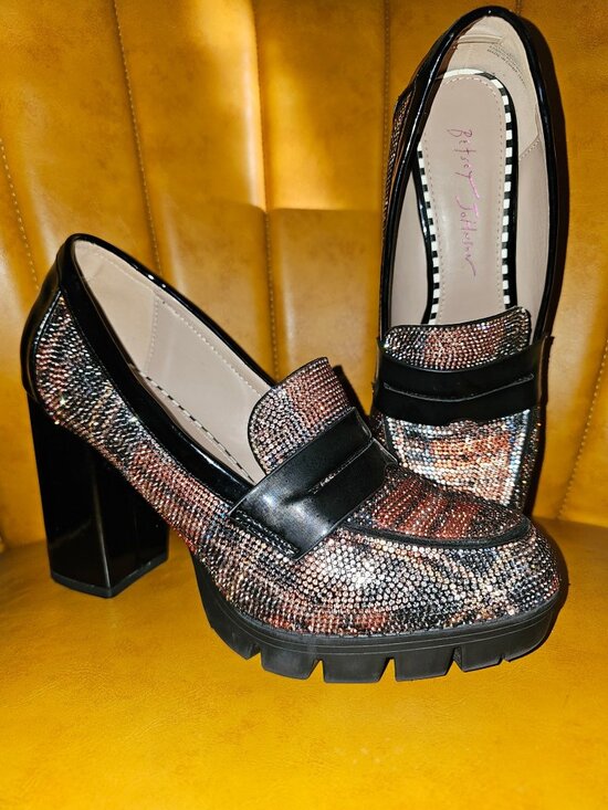 Betsey Johnson Shoes - Betsey Johnson Black and Red Platform Loafers